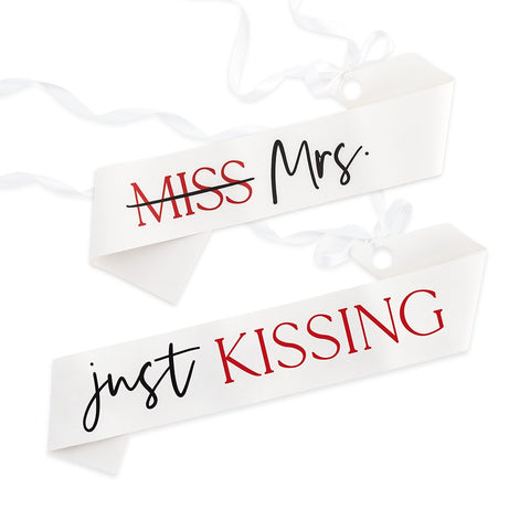 Paper Bachelorette Party Sash - Kissing The Single Life Goodbye