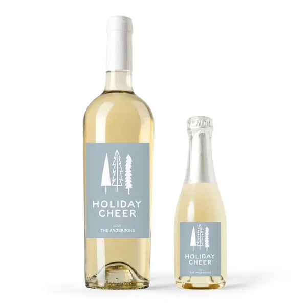 Personalized Wine Bottle Labels - Holiday Cheer