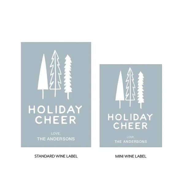 Personalized Wine Bottle Labels - Holiday Cheer