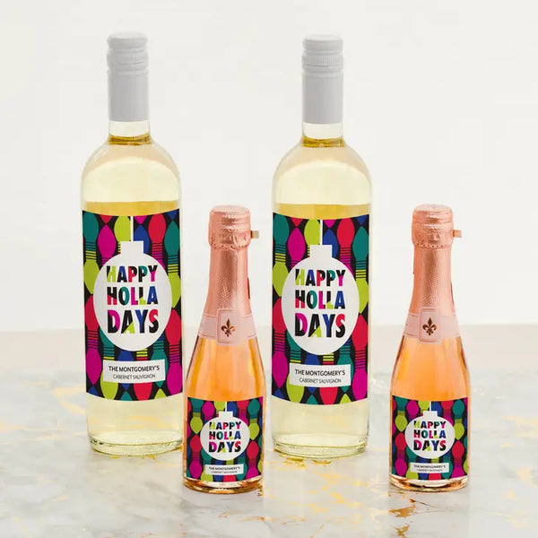 Personalized Wine Bottle Labels - Happy Holla Days