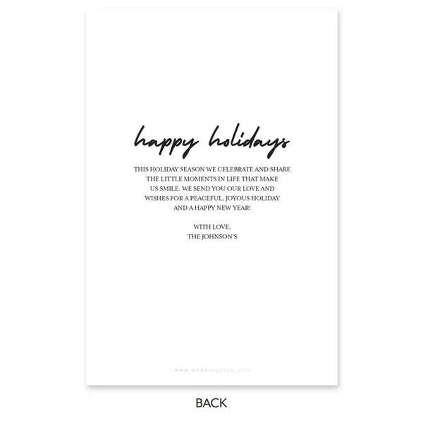 Portrait Custom Photo Printed Christmas Card - Buffalo Plaid