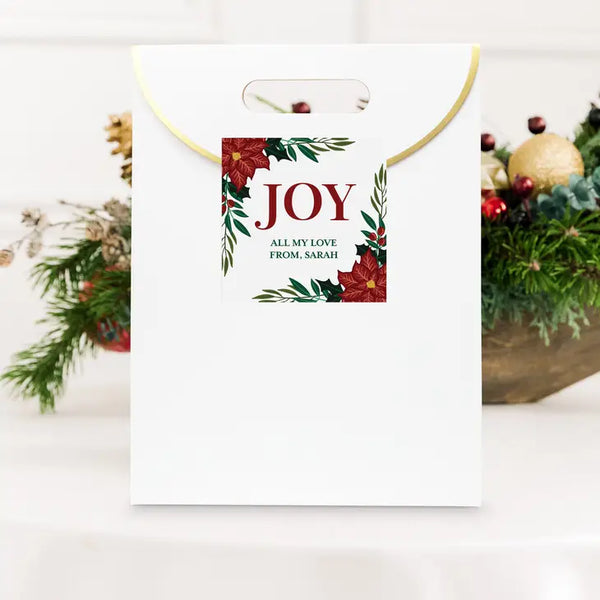 Personalized Christmas Gift Sticker Labels - Joy