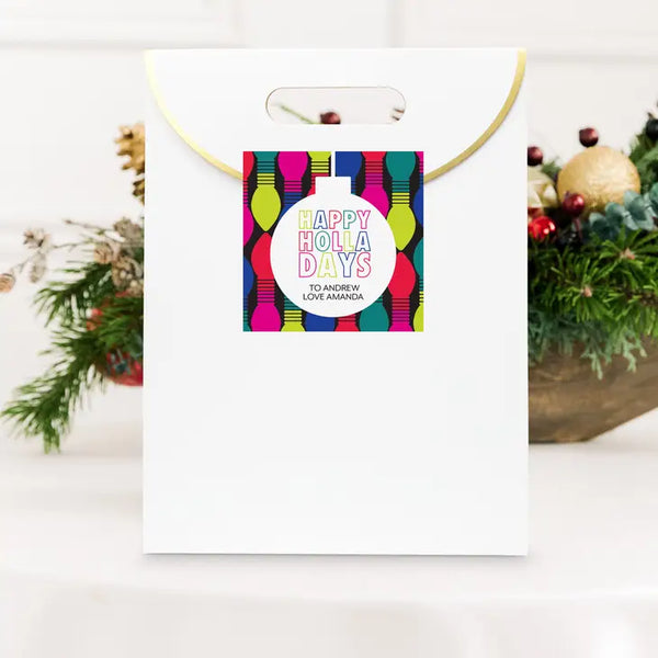 Personalized Christmas Gift Sticker Labels - Happy Holla Days