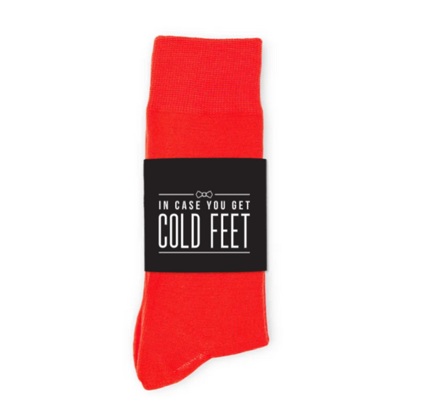 Personalized Men's Socks Wedding Gift - Cold Feet