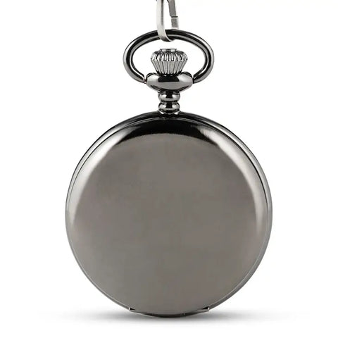 Gunmetal Mechanical Pocket Watch & Fob - Blank