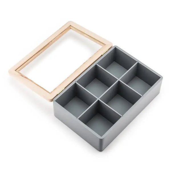 Wooden Keepsake Box With Glass Lid