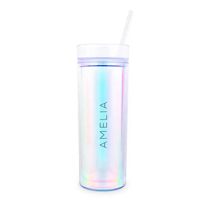 Personalized 17 Oz. Insulated Plastic Drink Tumbler - Contemporary Vertical