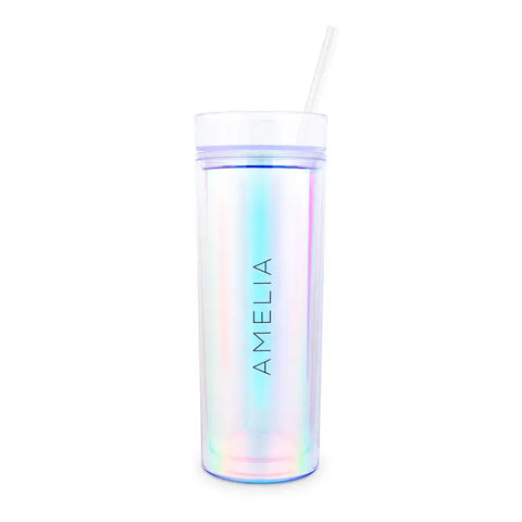 Personalized 17 Oz. Insulated Plastic Drink Tumbler - Contemporary Vertical