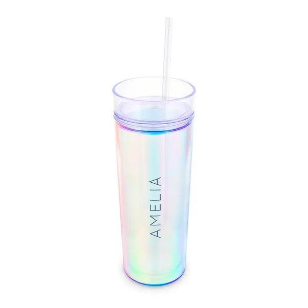 Personalized 17 Oz. Insulated Plastic Drink Tumbler - Contemporary Vertical