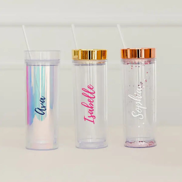 Personalized 17 Oz. Insulated Plastic Drink Tumbler - Calligraphy