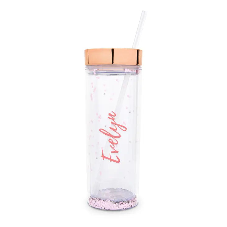 Personalized 17 Oz. Insulated Plastic Drink Tumbler - Calligraphy