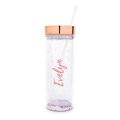 Personalized 17 Oz. Insulated Plastic Drink Tumbler - Calligraphy