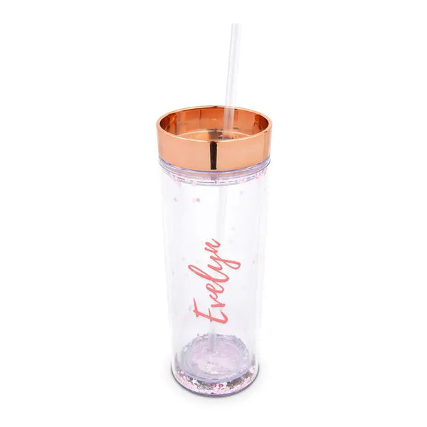 Personalized 17 Oz. Insulated Plastic Drink Tumbler - Calligraphy