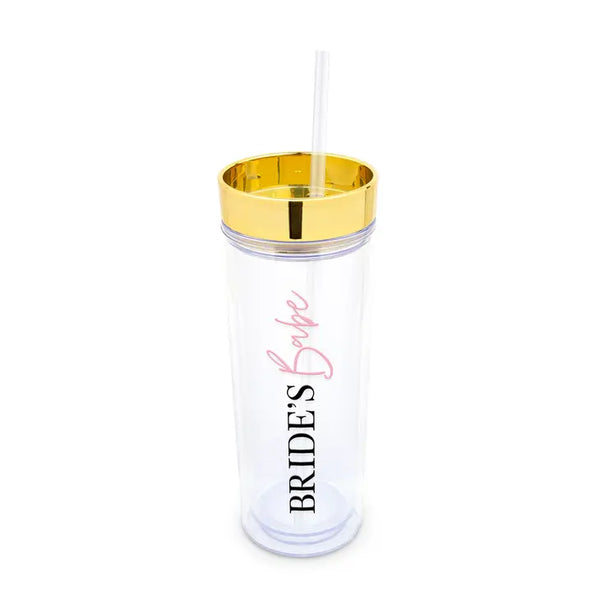 Personalized 17 Oz. Insulated Plastic Drink Tumbler - Bride's Babe