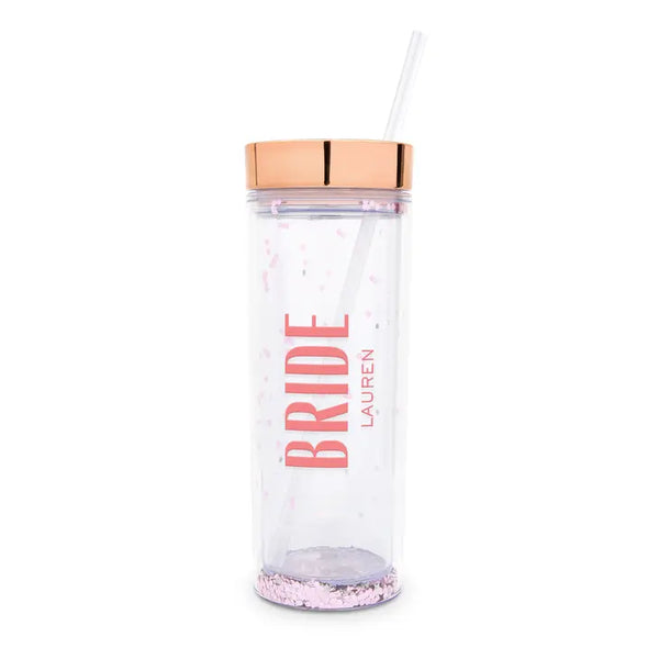 Personalized 17 Oz. Insulated Plastic Drink Tumbler - Modern Bride