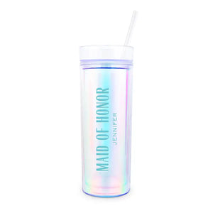 Personalized 17 Oz. Insulated Plastic Drink Tumbler - Modern Maid of Honor