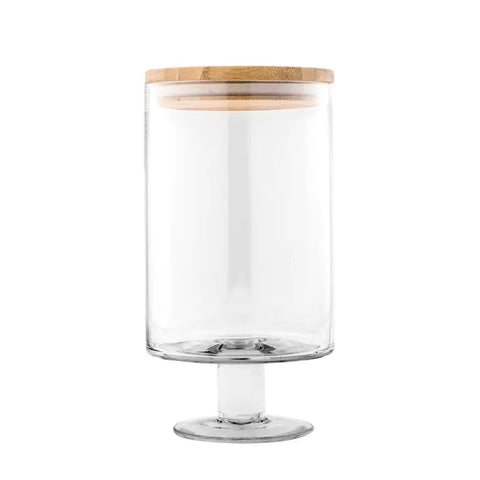 Glass Jar With Slotted Bamboo Lid - Blank