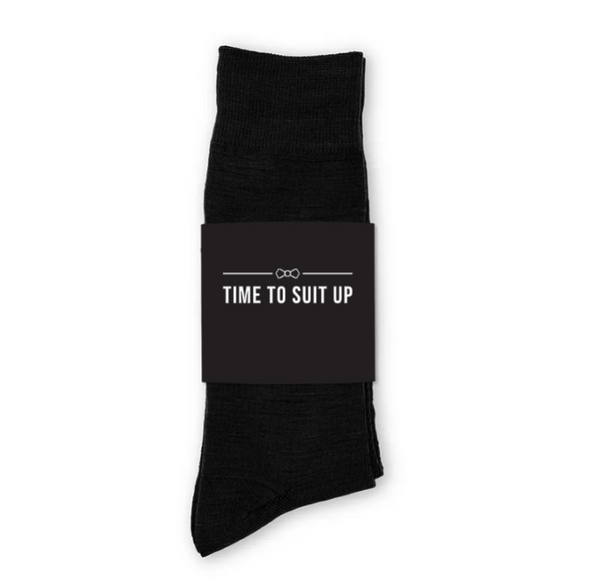 Personalized Men's Socks Wedding Gift - Suit Up