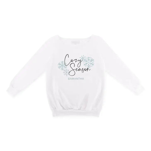 Women’s Personalized Christmas Crewneck Sweatshirt - Cozy Season