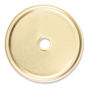 Tin Mason Jar Lid with Straw Hole - Gold