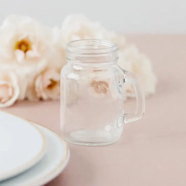 4 oz. Mini Mason Jar Shot Glass Favor - Blank | + Designs Available