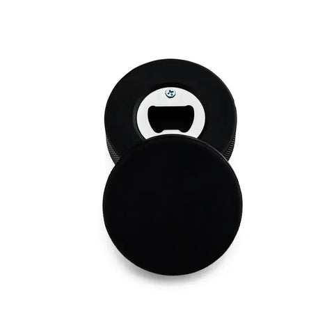 Hockey Puck Bottle Opener Gift - Black