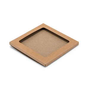 Plain Cardstock Box For Personalized Glass Coaster Favor - Kraft