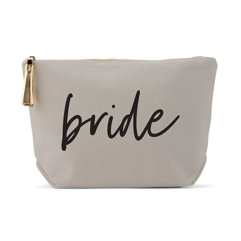 Light Grey Makeup & Toiletry Bag - Bride