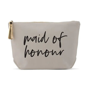 Light Grey Makeup & Toiletry Bag - Maid Of Honour