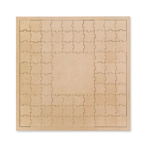 Wooden Square Puzzle Wedding Guest Book - Blank