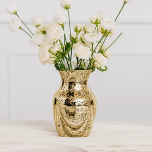 Mercury Glass Flower Vase - Gold