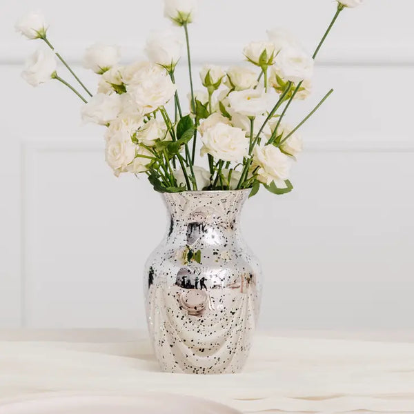 Mercury Glass Flower Vase - Silver