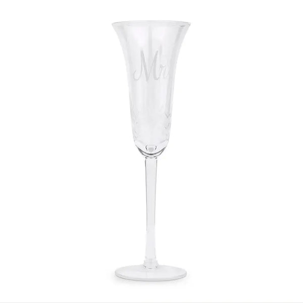 Tulip Champagne Toasting Wedding Flute - Mr