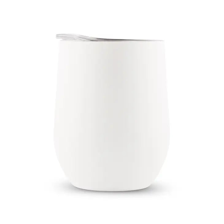 12 oz. Stemless Travel Tumbler - White