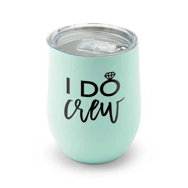 Personalized 12 oz. Stemless Travel Tumbler - I Do Crew