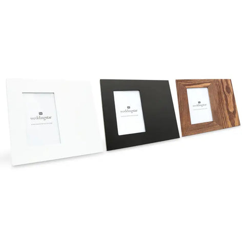 Wooden Offset 4” x 6” Picture Frame - Black, White, or Natural