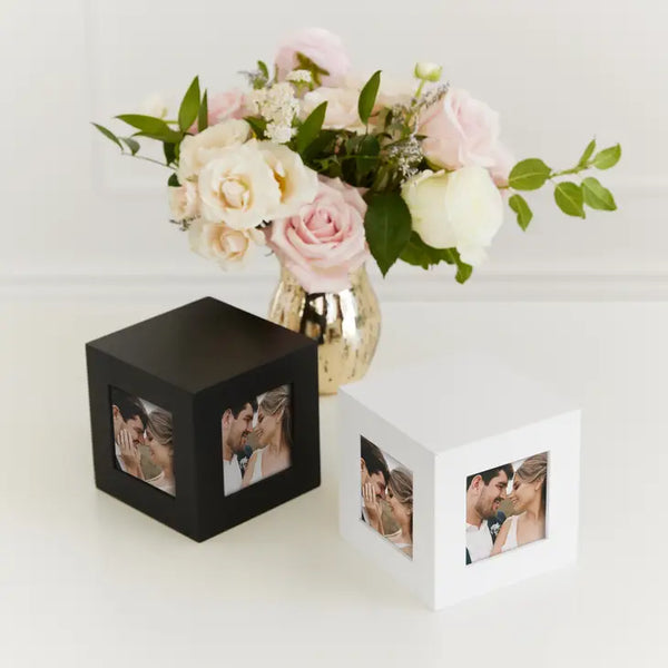 Wooden Photo Cube Gift for 3” x 3” Pictures - Blank