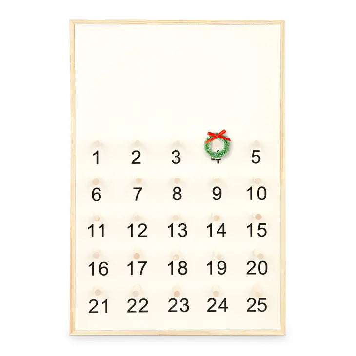 Wooden 25 Days of Christmas Peg Advent Calendar