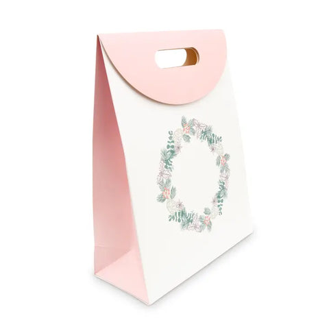 Blush Pink Paper Gift Bag With Handles