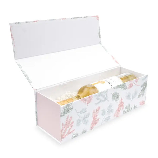 Pretty Pines Wine Gift Box with Magnetic Lid