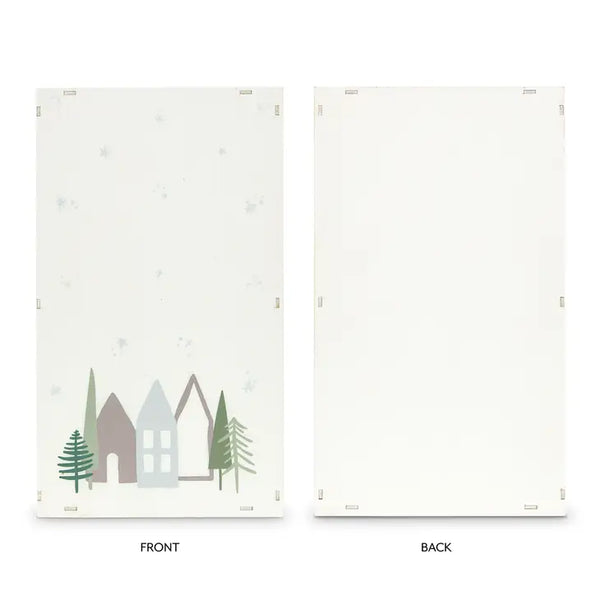 Reusable Plain Fillable Wooden Advent Drawer Christmas Calendar - Winter Cottages