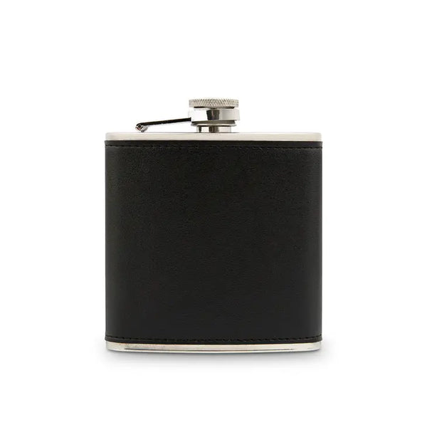 5 oz. Faux Leather Wrapped Stainless Steel Hip Flask - Blank