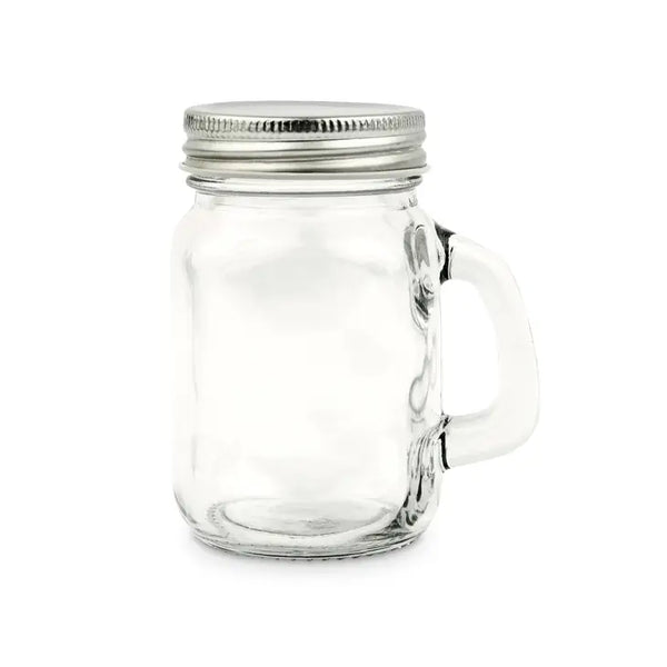 Mini Tin Metal Lid for Mason Jar Shot Glass - Silver