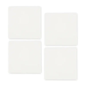 White Sandstone Coasters with Cork Backing - Blank - Set of 4