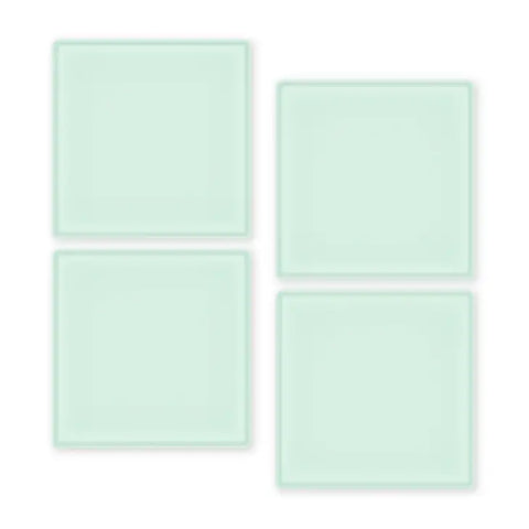 Clear Glass Square Drink Coaster - Blank - Set of 4