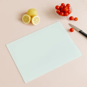 15" x 11" Clear Square Glass Cutting Board - Blank