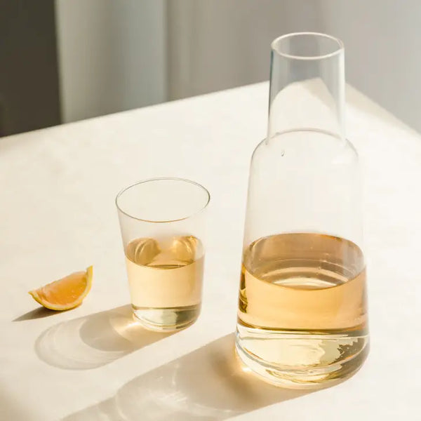 Bedside Carafe Water Glass - Clear