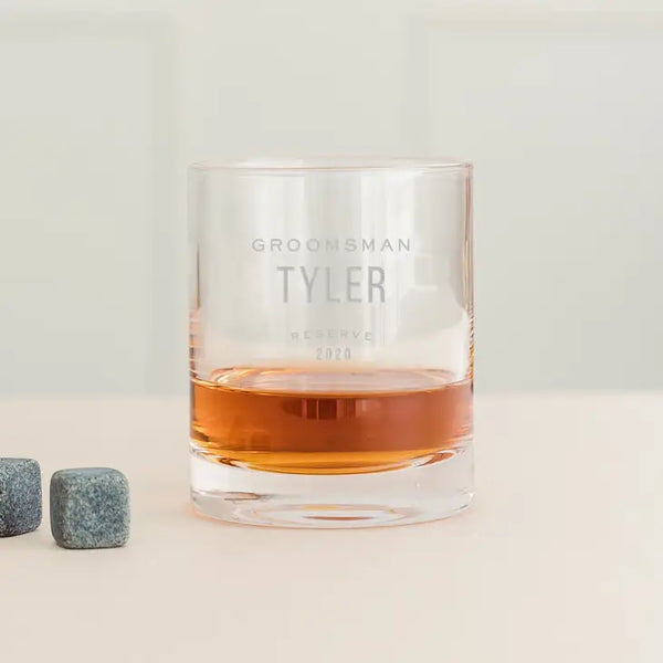 Personalized Whiskey Glass - Groomsman