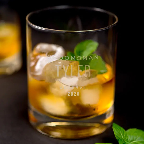 Personalized Whiskey Glass - Groomsman