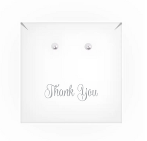 Swarovski Pearl Stud Earrings - Thank You Script